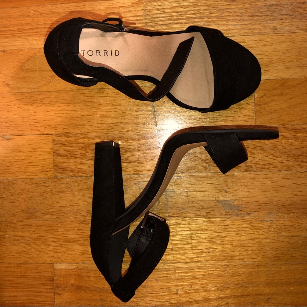 torrid black strap heels
